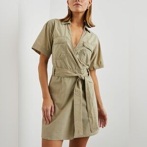 RAILS Natalie Wrap Dress Size Small Khaki Brand New with Tags & Packaging